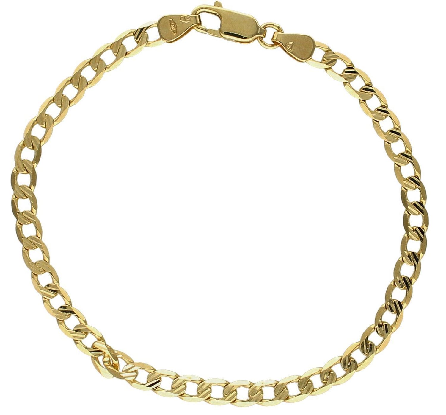 Złota bransoletka damska 585 pancerka z grawerowaniem 4 mm DIA-BRA-1129-100PAVE-585 4mm. Złote Bransoletki Damskie w Sklepie z Biżuterią zegarki-diament.pl to idealny pomysł na prezent dla kobiety jak i mężczyzny..jpg